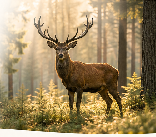 Cerf dans une forêt